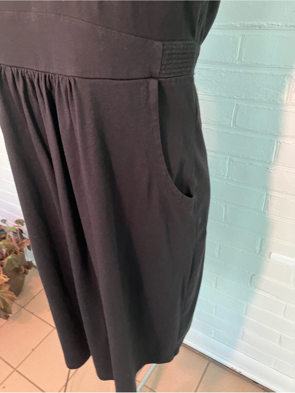 Boden Black Cotton Modal Dress with Pockets - Size Medium (UK 14 US 10R) - Picture 3 of 7